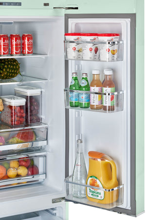 UNIQUE Classic Retro Counter-Depth 21.4-cu ft 3 -Door French Door Refrigerator with Ice Maker with Ice Dispenser ( Summer Mint Green ) ENERGY STAR Certified