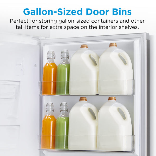 Midea Fingerprint Resistant 18.1-cu ft Top-Freezer Refrigerator ( White ) Garage Ready ENERGY STAR Certified