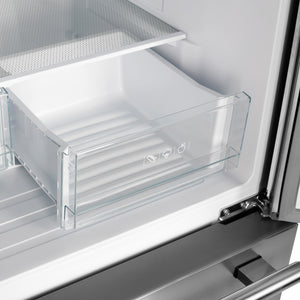 FORNO Gallipoli Standard-Depth 17.5-cu ft 3 -Door French Door Refrigerator with Ice Maker with Ice Dispenser ( Stainless Steel )