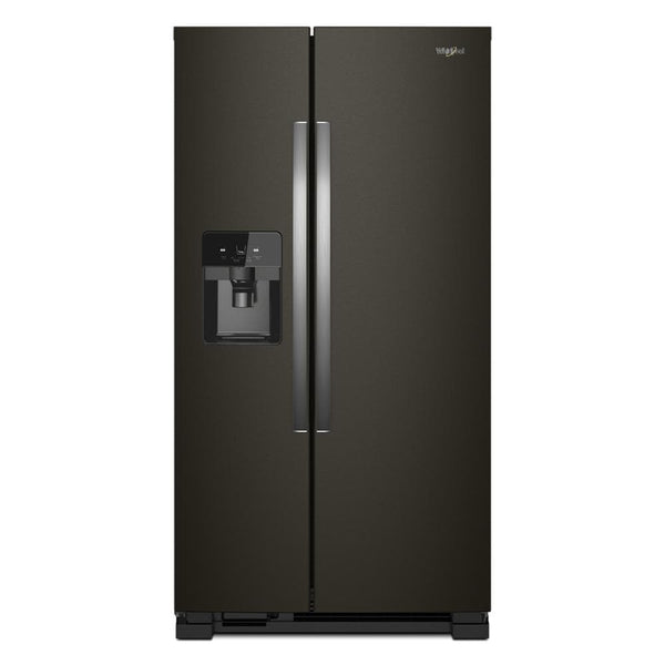 Whirlpool 24.5-cu ft Side-by-Side Refrigerator with Ice Maker ,Water and Ice Dispenser ( Fingerprint Resistant Black Stainless )