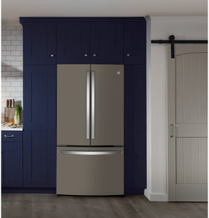 GE Counter-Depth 23.1-cu ft 3 -Door French Door Refrigerator with Ice Maker ( Slate ) ENERGY STAR Certified