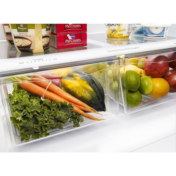 Amana 18.7-cu ft Standard-Depth Bottom-Freezer Refrigerator Ice Maker Optional (sold separately) ( Stainless Steel )