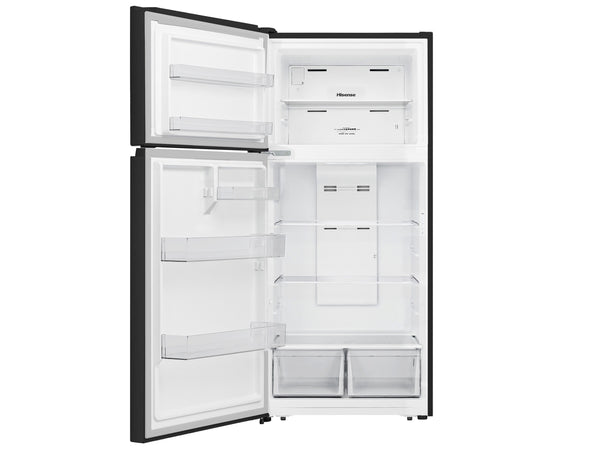 Hisense 18-cu ft Top-Freezer Refrigerator ( Black ) Garage Ready ENERGY STAR Certified