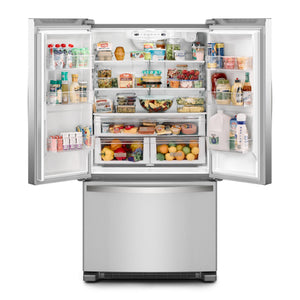 Whirlpool Standard-Depth 25.2-cu ft 3 -Door French Door Refrigerator with Ice Maker ( Stainless Steel ) ENERGY STAR Certified