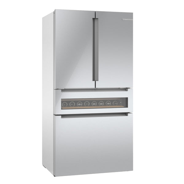 Bosch Counter-Depth 800 Series 21-cu ft 4 -Door French Door Refrigerator with Ice Maker ( Stainless steel ) ENERGY STAR Certified