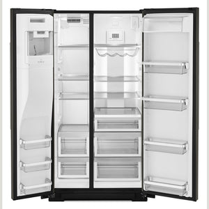 KitchenAid 24.8-cu ft Side-by-Side Refrigerator with Ice Maker ,Water and Ice Dispenser ( Black Stainless with PRINTSHIELD Finish ) ENERGY STAR Certified