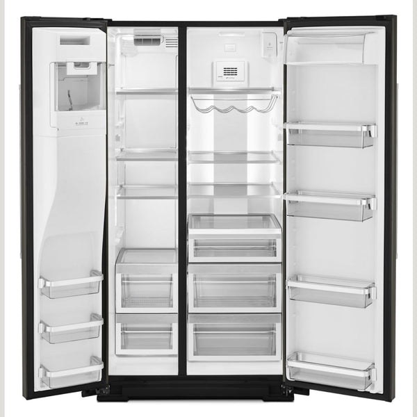 KitchenAid 24.8-cu ft Side-by-Side Refrigerator with Ice Maker ,Water and Ice Dispenser ( Black Stainless with PRINTSHIELD Finish ) ENERGY STAR Certified