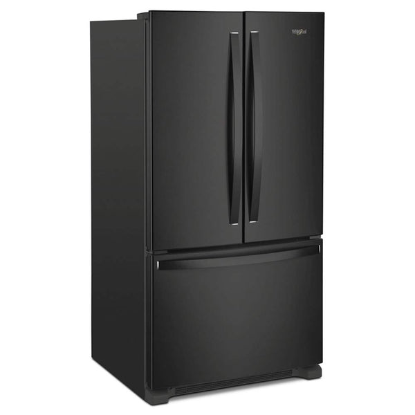 Whirlpool Standard-Depth 25.2-cu ft 3 -Door French Door Refrigerator with Ice Maker ( Black ) ENERGY STAR Certified