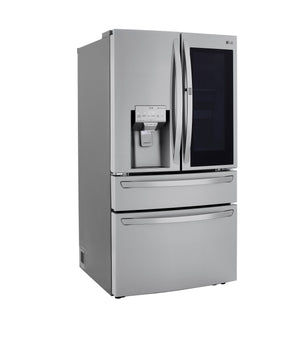 LG Standard-Depth Craft Ice Full-Convert Drawer 29.5-cu ft 4 -Door Smart Compatible French Door Refrigerator with Dual Ice Maker with Water and Ice Dispenser and Door within Door ( Printproof Stainless Steel ) ENERGY STAR Certified