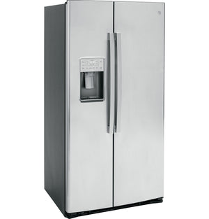 GE Profile 21.9-cu ft Counter-Depth Side-by-Side Refrigerator with Ice Maker ,Water and Ice Dispenser ( Stainless Steel )