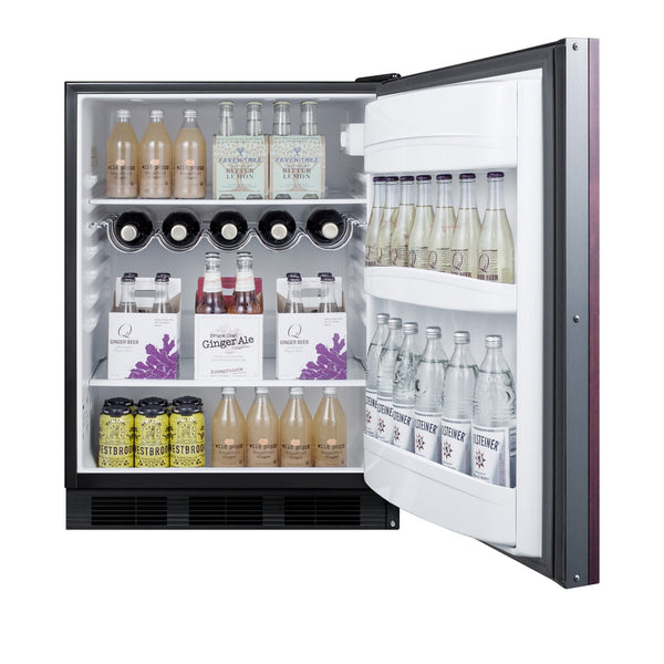 Summit Appliance 5.5-cu ft Built-In Mini Fridge ( Panel-ready door and black cabinet )