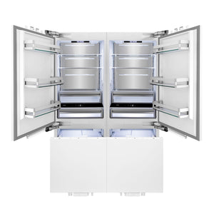 ZLINE KITCHEN & BATH Counter-Depth Autograph Edition 32.2-cu ft Built-In French Door Refrigerator with Ice Maker with Water Dispenser Custom Panel Ready ) ENERGY STAR Certified