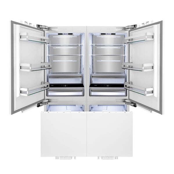 ZLINE KITCHEN & BATH Counter-Depth Autograph Edition 32.2-cu ft Built-In French Door Refrigerator with Ice Maker with Water Dispenser Custom Panel Ready ) ENERGY STAR Certified