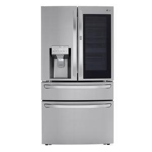 LG Counter-Depth Craft Ice 22.5-cu ft 4.0 -Door Smart Compatible French Door Refrigerator with Dual Ice Maker with Water and Ice Dispenser and Door within Door ( PrintProof Stainless Steel ) ENERGY STAR Certified