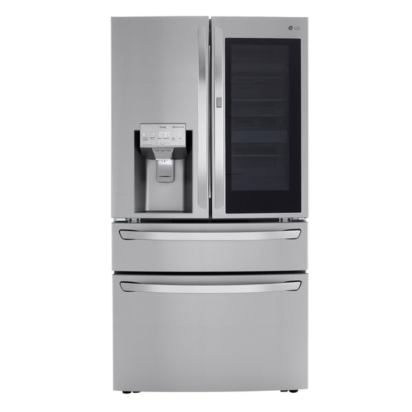 LG Counter-Depth Craft Ice 22.5-cu ft 4.0 -Door Smart Compatible French Door Refrigerator with Dual Ice Maker with Water and Ice Dispenser and Door within Door ( PrintProof Stainless Steel ) ENERGY STAR Certified