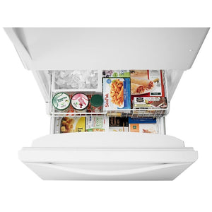 Whirlpool 18.7-cu ft Standard-Depth Bottom-Freezer Refrigerator with Ice Maker ( White ) ENERGY STAR Certified