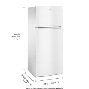 Whirlpool Flexible Storage Bin 17.6-cu ft Top-Freezer Refrigerator ( White )