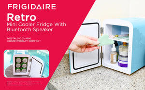 Frigidaire Built-in Bluetooth Speaker 0.3-cu ft Mini Fridge ( Blue ) Garage Ready
