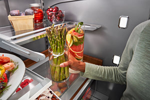 KitchenAid Standard-Depth 27-cu ft 3 -Door French Door Refrigerator with Water and Ice Dispenser ( Black ) ENERGY STAR Certified