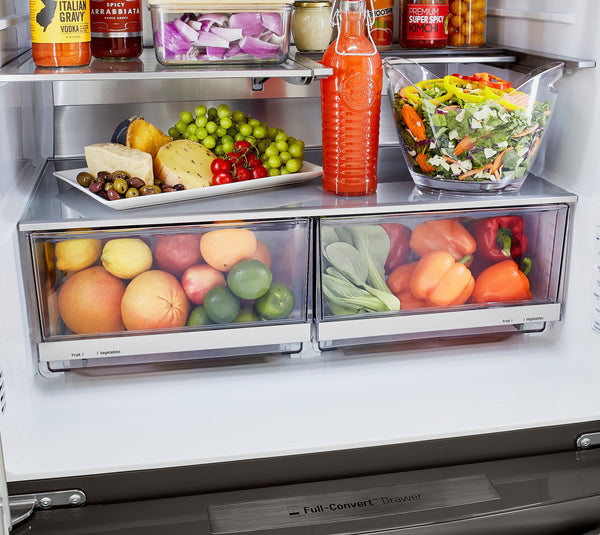 LG Counter-Depth Craft Ice 22.5-cu ft 4 -Door Smart Compatible French Door Refrigerator with Dual Ice Maker with Water and Ice Dispenser and Door within Door ( PrintProof Black Stainless Steel ) ENERGY STAR Certified