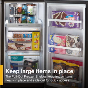 Whirlpool Counter-Depth 19.2-cu ft 4 -Door French Door Refrigerator with Ice Maker with Water and Ice Dispenser ( Fingerprint Resistant Stainless Steel )