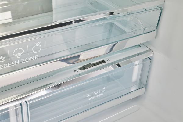 UNIQUE Classic Retro Counter-Depth 21.4-cu ft 3 -Door French Door Refrigerator with Ice Maker with Ice Dispenser ( Marshmallow White ) ENERGY STAR Certified