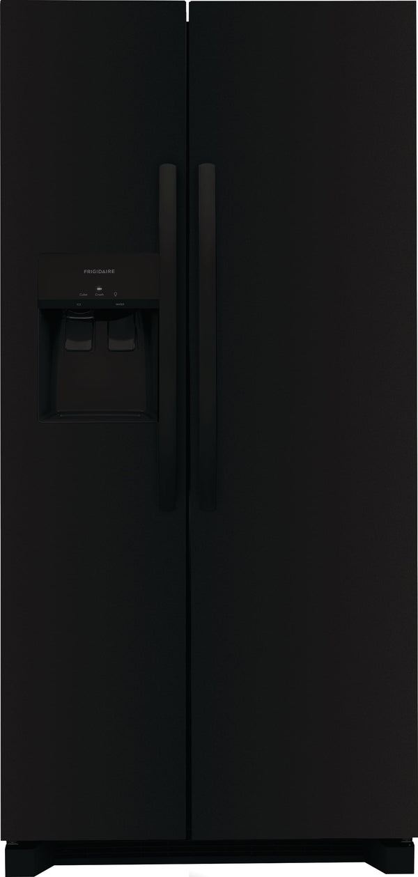 Frigidaire 22.3-cu ft Side-by-Side Refrigerator with Ice Maker ,Water and Ice Dispenser ( Black ) ENERGY STAR Certified