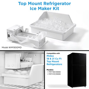 Midea Fingerprint Resistant 18.1-cu ft Top-Freezer Refrigerator ( Black ) Garage Ready ENERGY STAR Certified