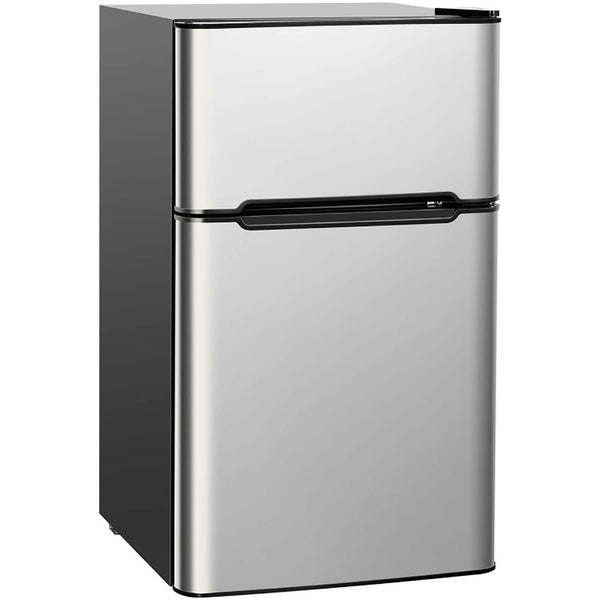 GZMR 3.2 cu ft Compact Stainless Steel Refrigerator 3.2-cu ft with Freezer ( Gray )