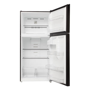 Midea Fingerprint Resistant 18.1-cu ft Top-Freezer Refrigerator ( Black ) Garage Ready ENERGY STAR Certified