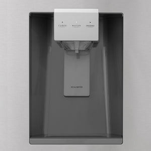 ZLINE KITCHEN & BATH Counter-Depth Autograph Edition 21.6-cu ft 4 -Door French Door Refrigerator with Ice Maker with Water Dispenser ( Fingerprint Resistant Stainless Steel with Champagne Bronze accent Handles ) ENERGY STAR Certified