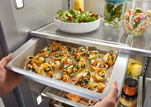 KitchenAid 25.5-cu ft Counter-Depth Side-by-Side Refrigerator Built-In ( Stainless Steel with PrintShield Finish )