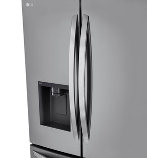 LG Standard-Depth 30.7-cu ft 3 -Door Smart Compatible French Door Refrigerator with Dual Ice Maker with Water and Ice Dispenser ( PrintProof Stainless Steel ) ENERGY STAR Certified
