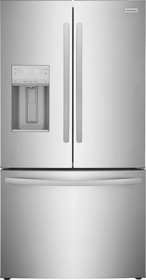 Frigidaire Counter-Depth 22.6-cu ft 3 -Door French Door Refrigerator with Ice Maker with Water and Ice Dispenser ( Stainless steel ) ENERGY STAR Certified
