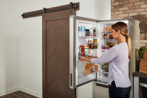 Whirlpool Garage-Ready 12.9-cu ft Counter-Depth Bottom-Freezer Refrigerator Ice Maker Optional (sold separately) ( Fingerprint Resistant Stainless Finish ) Garage Ready ENERGY STAR Certified