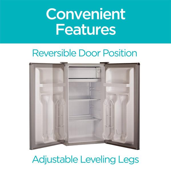 BLACK+DECKER 3.2-cu ft Mini Fridge with Freezer ( Vcm ) Garage Ready ENERGY STAR