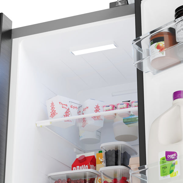 Kenmore 20-cu ft Counter-Depth Side-by-Side Refrigerator with Ice Maker ,Water and Ice Dispenser ( Stainless Steel ) ENERGY STAR Certified