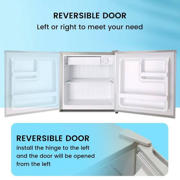 COWSAR 1.4-cu ft Mini Fridge with Freezer ( Gray ) Garage Ready