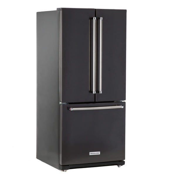 KitchenAid Standard-Depth 19.7-Cu. Feet 3 -Door French Door Refrigerator with Ice Maker with water dispenser ( Black Stainless Steel with PRINTSHIELD Finish )