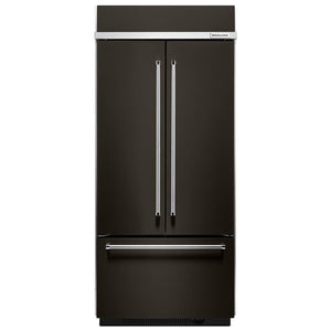 KitchenAid Standard-Depth 20.8-Cu. Feet 3 -Door Built-In French Door Refrigerator with Ice Maker ( Black Stainless Steel with PRINTSHIELD Finish )