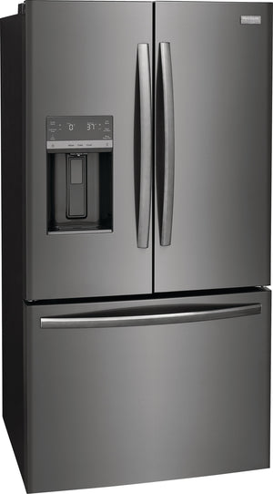 Frigidaire Gallery Standard-Depth 27.8-cu ft 3 -Door French Door Refrigerator with Dual Ice Maker with Water and Ice Dispenser ( Fingerprint Resistant Black Stainless Steel ) ENERGY STAR Certified