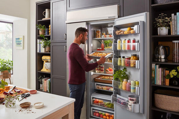 KitchenAid 29.4-cu ft Counter-Depth Side-by-Side Refrigerator Built-In with Ice Maker ,Water and Ice Dispenser ( Stainless Steel ) ENERGY STAR Certified