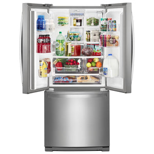 Whirlpool Standard-Depth 19.7-cu ft 3 -Door French Door Refrigerator with Ice Maker with Water Dispenser ( Fingerprint Resistant Stainless Steel )