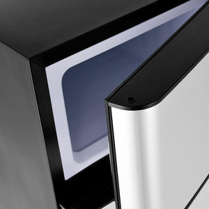 GZMR 3.2 cu ft Compact Stainless Steel Refrigerator 3.2-cu ft with Freezer ( Gray )