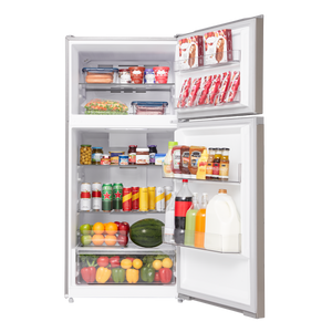 Midea Fingerprint Resistant 14.2-cu ft Counter-Depth Top-Freezer Refrigerator ( White ) Garage Ready ENERGY STAR Certified