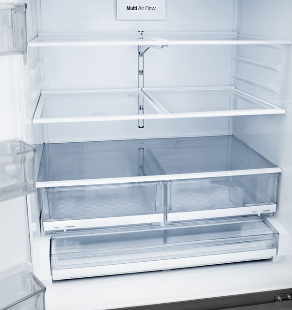 LG Standard-Depth 27.7-cu ft 3 -Door Smart Compatible French Door Refrigerator with Ice Maker with Water and Ice Dispenser ( Printproof Stainless Steel ) ENERGY STAR Certified