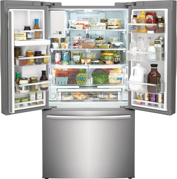 Frigidaire Gallery Standard-Depth 27.8-cu ft 3 -Door French Door Refrigerator with Dual Ice Maker with Water and Ice Dispenser ( Fingerprint Resistant Stainless Steel ) ENERGY STAR Certified