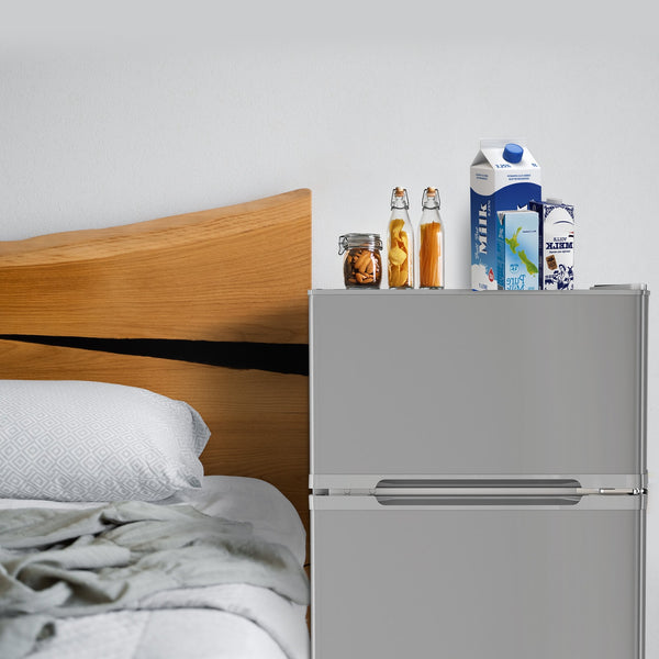 COWSAR 3.1-cu ft Mini Fridge with Freezer ( Grey )