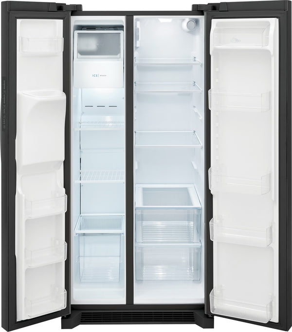 Frigidaire 22.3-cu ft Side-by-Side Refrigerator with Ice Maker ,Water and Ice Dispenser ( Black Stainless Steel ) ENERGY STAR Certified