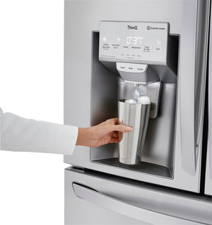 LG Counter-Depth Craft Ice 22.5-cu ft 4 -Door Smart Compatible French Door Refrigerator with Dual Ice Maker with Water and Ice Dispenser and Door within Door ( PrintProof Stainless Steel ) ENERGY STAR Certified